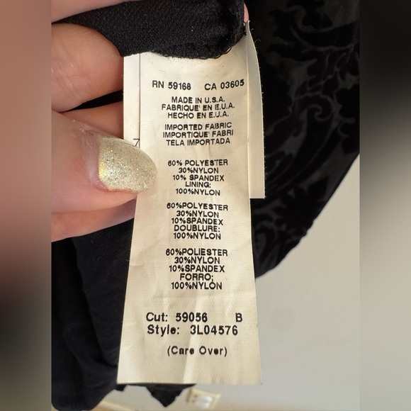 Karen Kane Velvet Black Dress - Picture 3 of 4